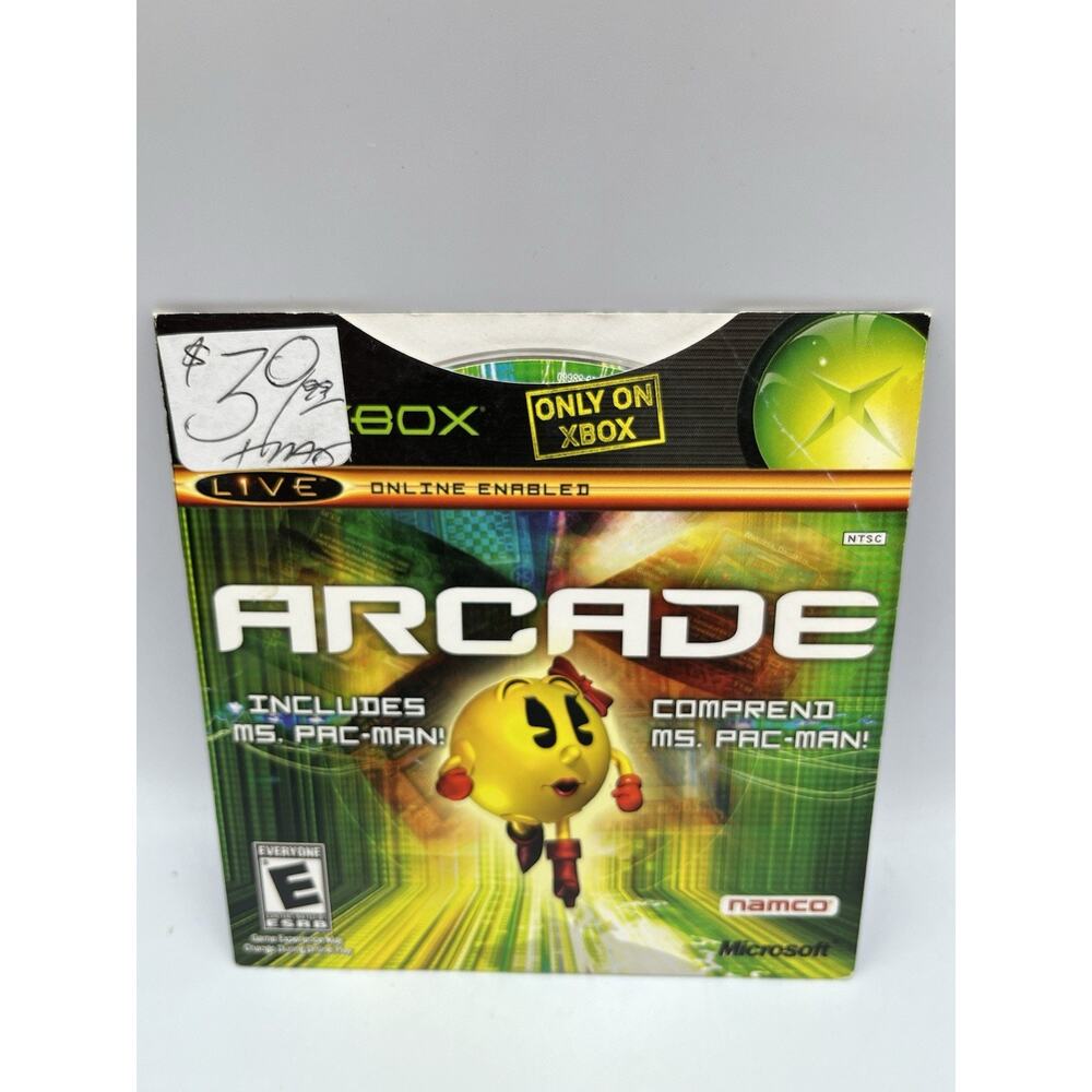 Original Xbox Live Arcade Ms. Pac-Man Promo Pack (2004) - Game Disc Pacman Rare